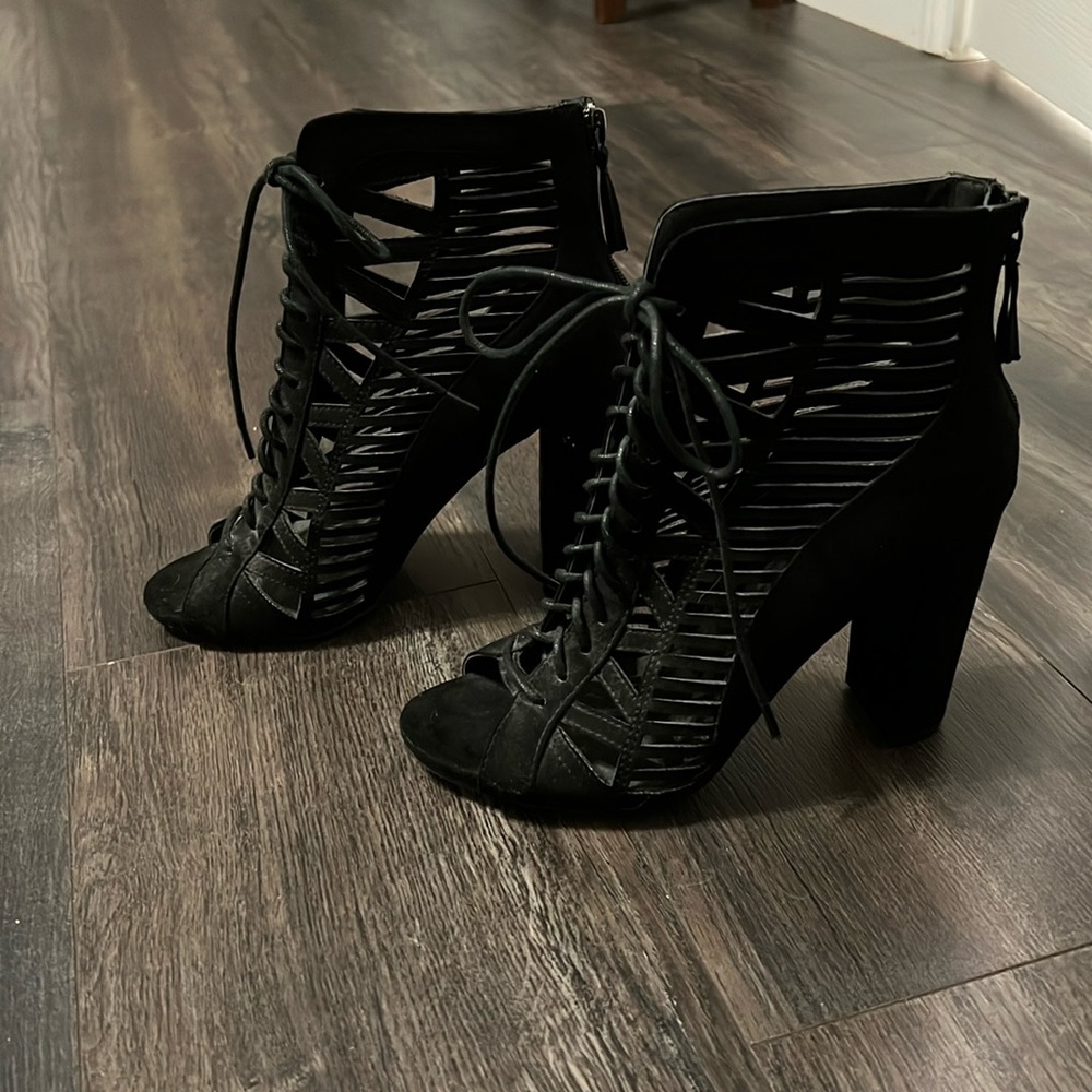 XOXO Suede Laced Booties